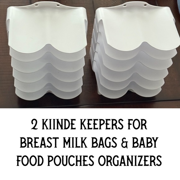 2 Kiinde Keepers Breast Milk Bag Organizers/ Food Pouches - Picture 1 of 5